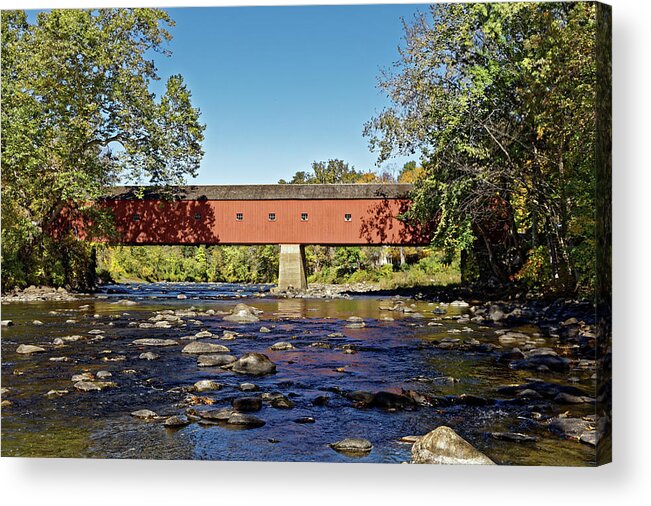 Covered Bridge Acrylic Print featuring the photograph Covered Bridge by Doolittle Photography and Art