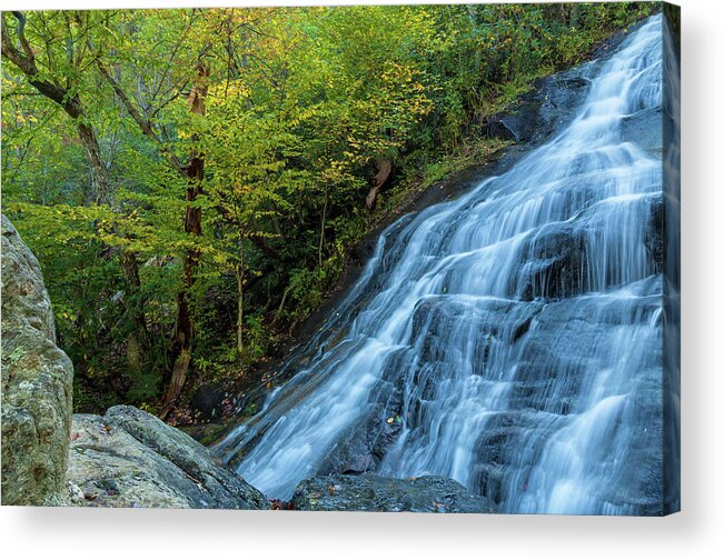 Nature Acrylic Print featuring the photograph Crabtree Falls 2 by Jonathan Nguyen