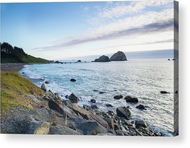 Crescent City Beach Acrylic Print featuring the photograph Crescent city sunset by Kunal Mehra