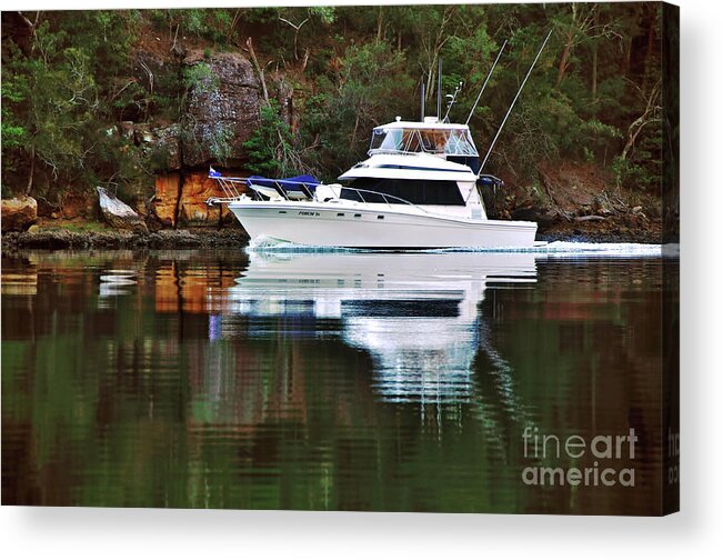 Cruising The River Acrylic Print featuring the photograph Cruising the River by Kaye Menner by Kaye Menner