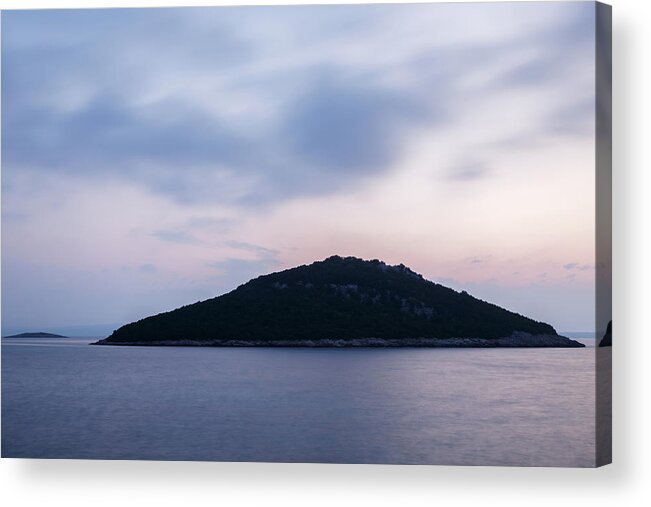 Losinj Acrylic Print featuring the photograph Cunski coastline at sunrise, Losinj Island, Croatia by Ian Middleton
