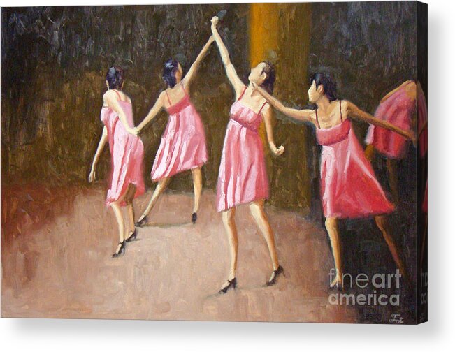 Art Work Acrylic Print featuring the painting Dance by Tate Hamilton