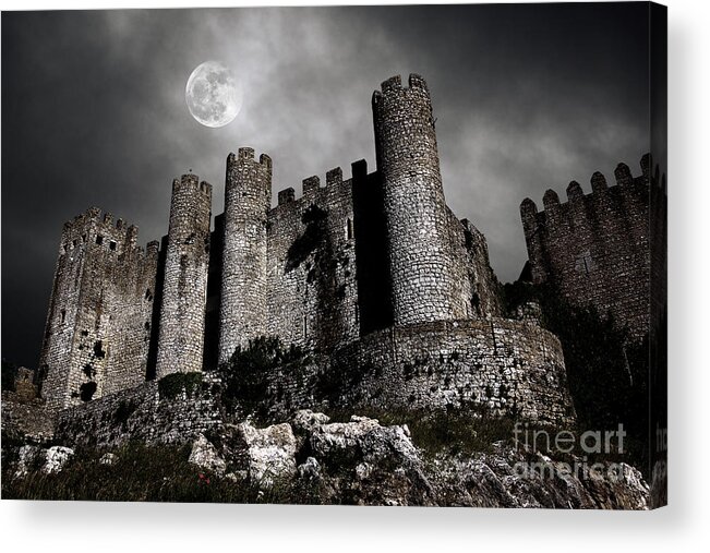 Ancient Acrylic Print featuring the photograph Dark Castle by Carlos Caetano