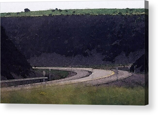 Landscape Acrylic Print featuring the photograph Dark Rock Cut Out WC 2 by Lyle Crump