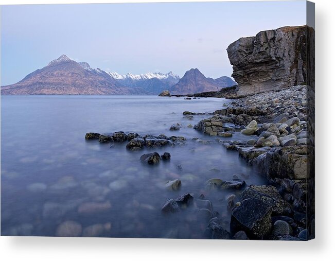 Sgurr Na Stri Acrylic Print featuring the photograph Dawn at Elgol by Stephen Taylor