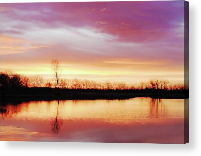 Scenic Acrylic Print featuring the photograph Dawn at Hillside by Scott Cordell