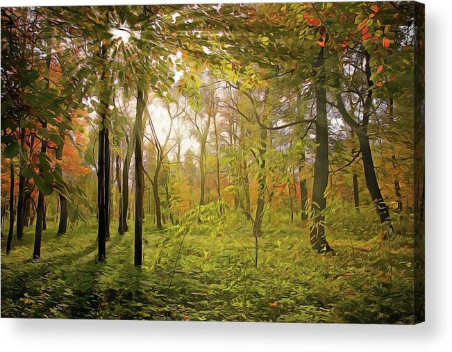 Dawn's Early Light Acrylic Print featuring the painting Dawn's Early Light by Harry Warrick
