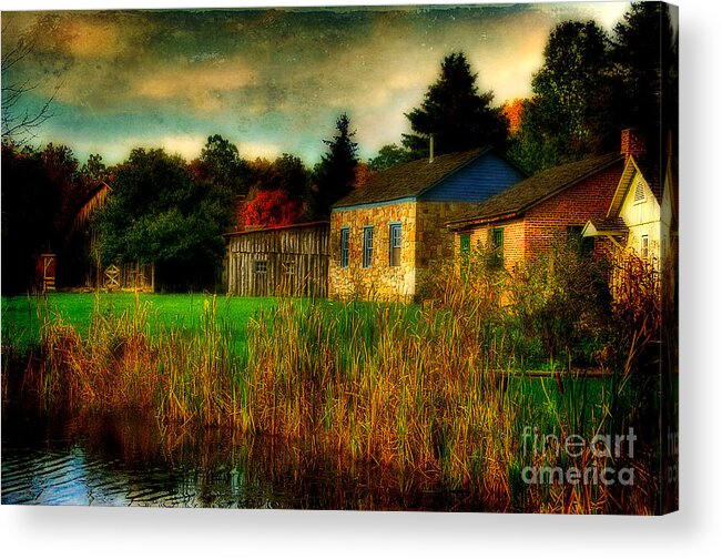Architecture Acrylic Print featuring the photograph Day Is Done by Lois Bryan