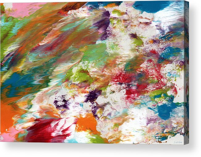 Abstract Acrylic Print featuring the painting Days Gone By- Abstract Art by Linda Woods by Linda Woods