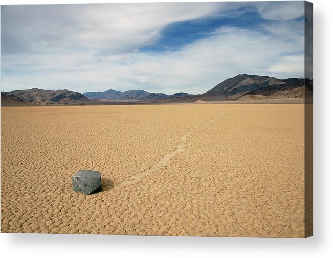 Death Valley Acrylic Print featuring the photograph Death Valley Ractrack by Breck Bartholomew