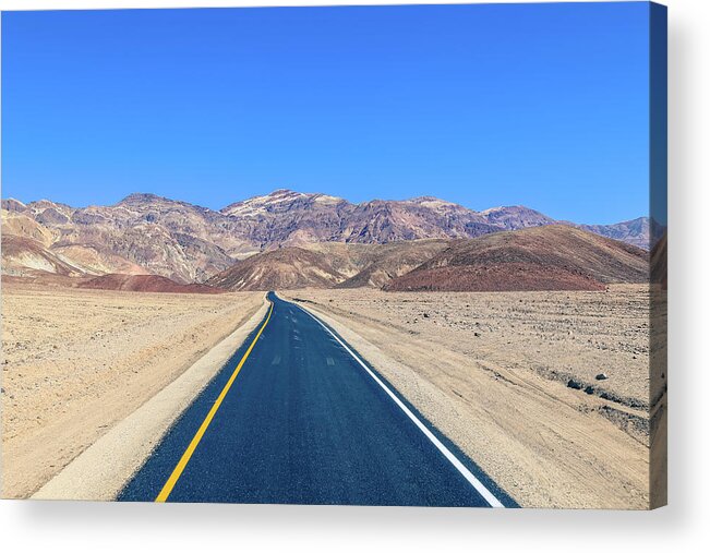 Usa Acrylic Print featuring the photograph Death Valley road by Alberto Zanoni