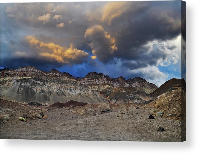 Death Valley National Park Acrylic Print featuring the photograph Death Valley Sunset Storm by Kyle Hanson