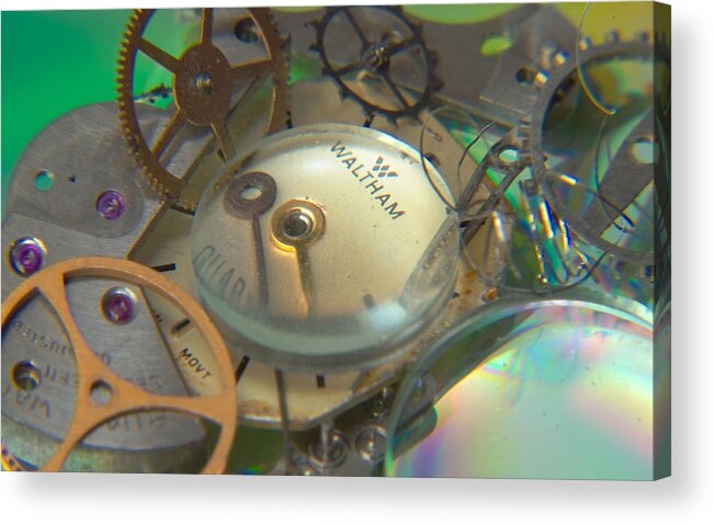 Parts Acrylic Print featuring the photograph Deconstructing Time 420 by Karen Musick