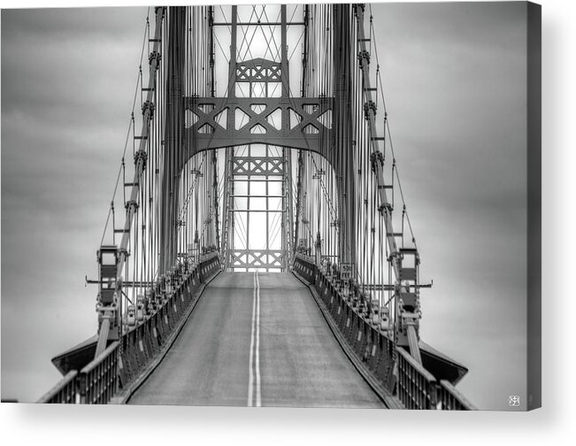 Bridge Acrylic Print featuring the photograph Deer Isle Sedgwick Bridge by John Meader