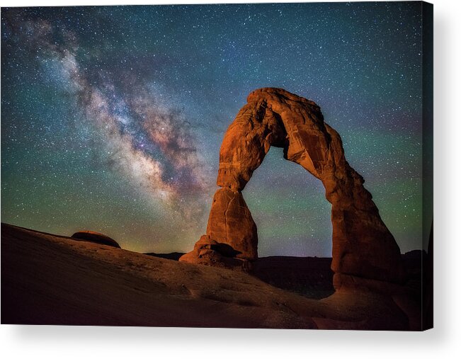 Delicate Arch Acrylic Print featuring the photograph Delicate Air Glow by Darren White