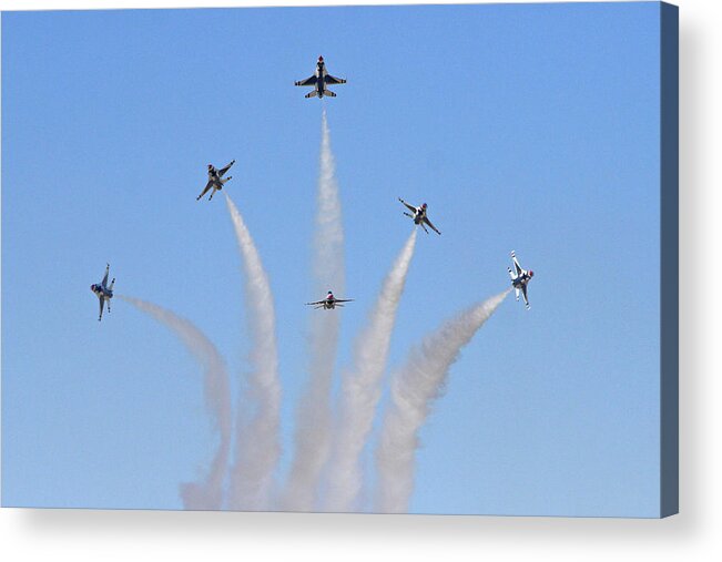 F-16 Acrylic Print featuring the photograph Delta Burst by Shoal Hollingsworth