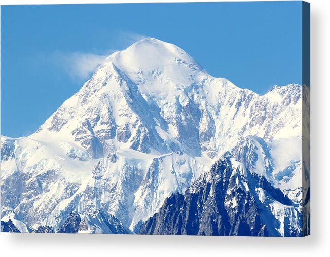 Denali Acrylic Print featuring the photograph Denali From Denali Viewpoint South by Steve Wolfe