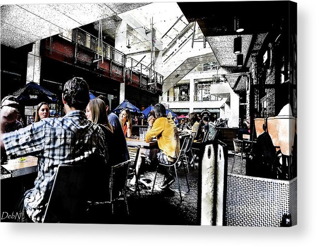 Denver Acrylic Print featuring the photograph Denver Pavillion Rocks by Deb Nakano