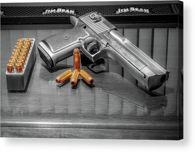 Desert Acrylic Print featuring the photograph Desert Eagle .50AE Magnum by Rob Green