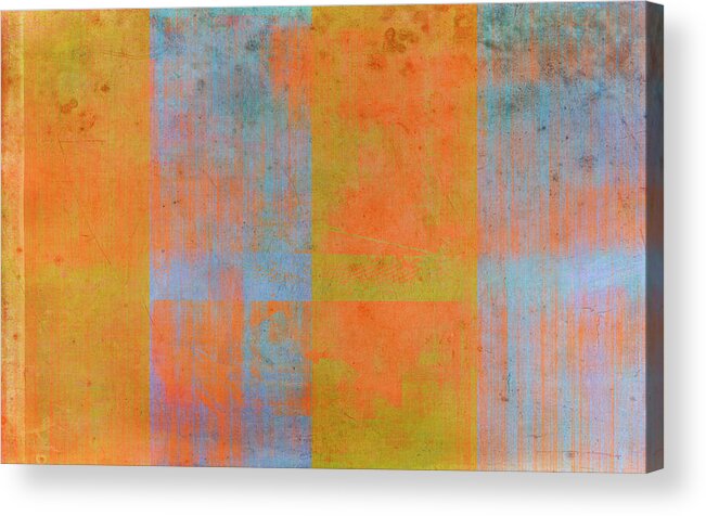 Orange Acrylic Print featuring the painting Desert Mirage by Julie Niemela