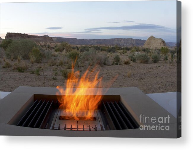 Desert Acrylic Print featuring the photograph Desert Sunset by Karen Foley