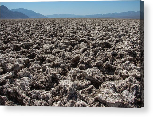Death Valley Acrylic Print featuring the photograph Devils Golf Course by Carl Moore