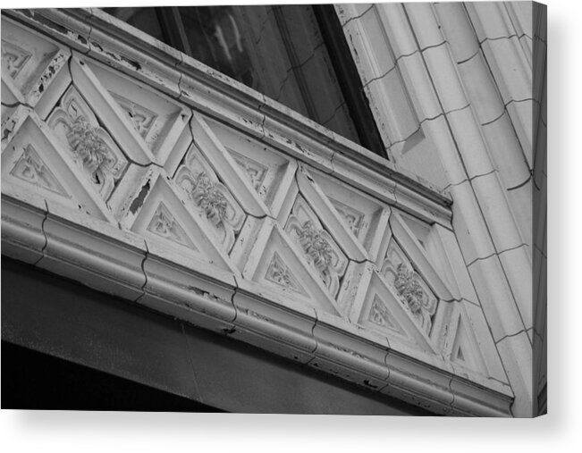 Black And White Acrylic Print featuring the photograph Diamond Patterns in Black And White by Colleen Cornelius