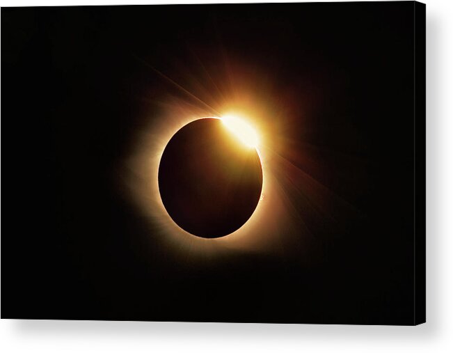 Solar Eclipse Acrylic Print featuring the photograph Diamond Ring by C Renee Martin