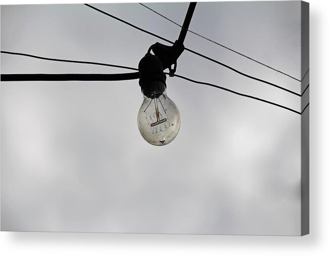 Light Bulb Acrylic Print featuring the photograph Dim Wit by Michiale Schneider