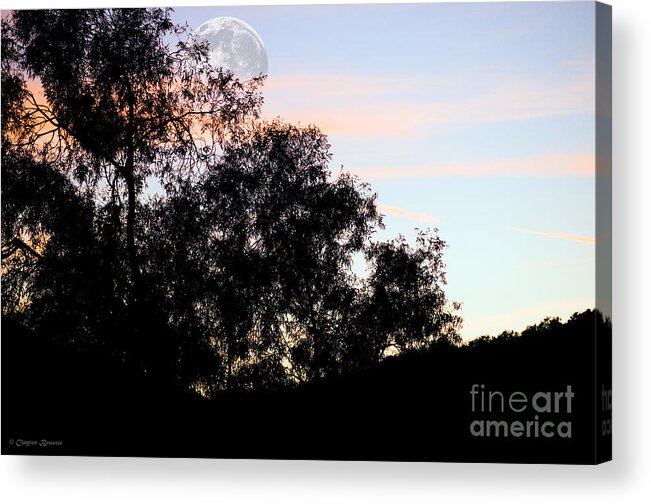 Clay Acrylic Print featuring the photograph Distant Moon by Clayton Bruster