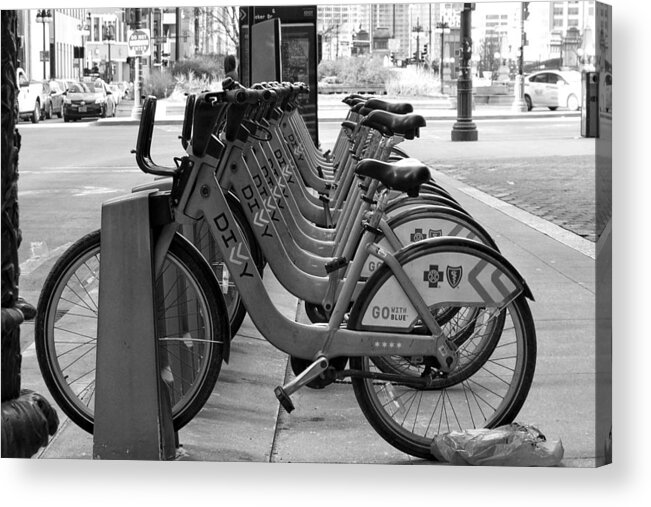 Divvy Bikes Acrylic Print featuring the photograph Divvy Bikes by Jackson Pearson