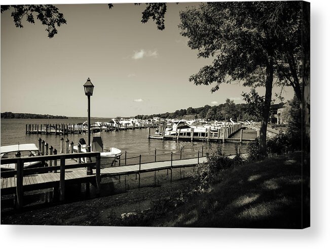 Boats Acrylic Print featuring the photograph Docks and Boats by Susan Stone