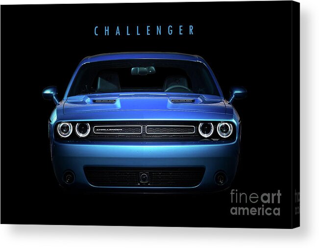 Dodge Acrylic Print featuring the digital art Dodge Challenger by Airpower Art