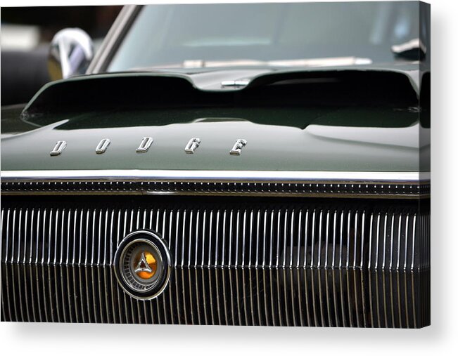  Acrylic Print featuring the photograph Dodge Charger Hood by Dean Ferreira