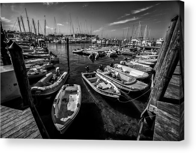 Dock Acrylic Print featuring the photograph Dory Dock by Kevin Cable