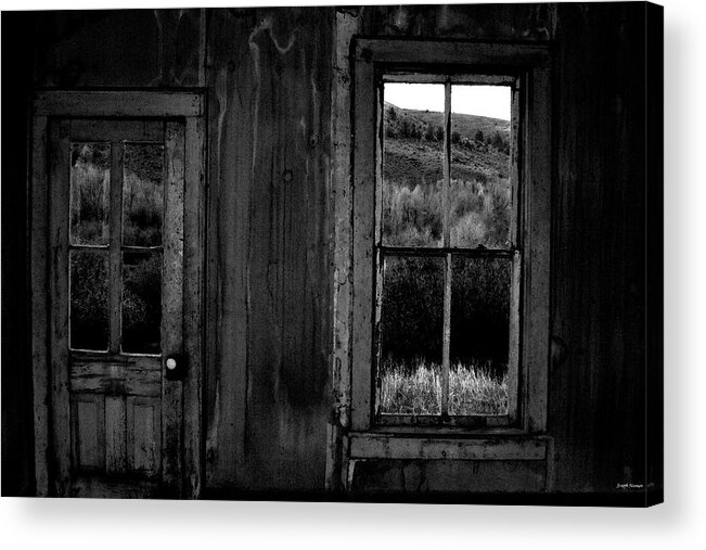 Black And White Acrylic Print featuring the photograph Double Pains by Joseph Noonan