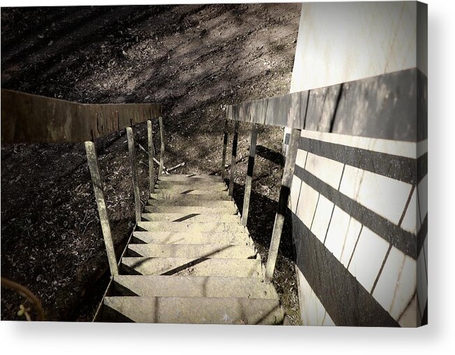 Stairs Acrylic Print featuring the photograph Doubting stairs by Lukasz Ryszka