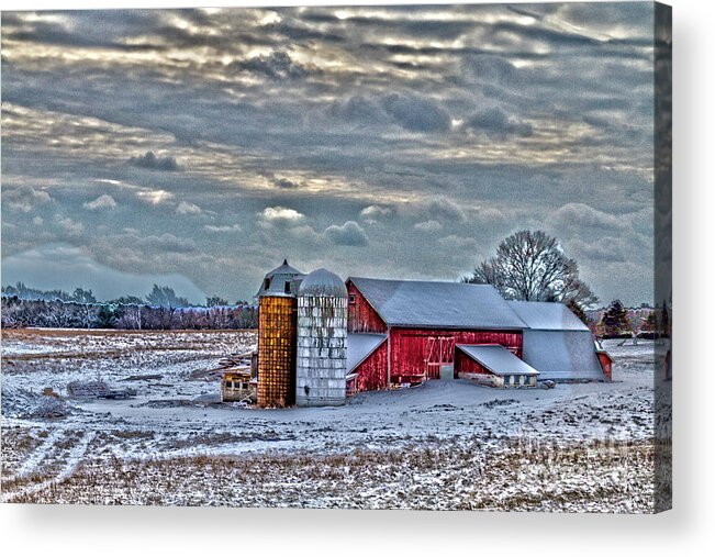 Clouds Acrylic Print featuring the photograph Down on the Farm by William Norton