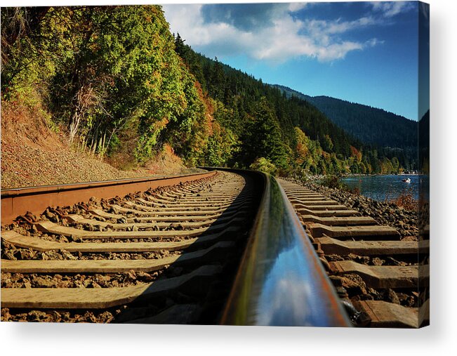 Train Acrylic Print featuring the photograph Down the Chukanut Line by Monte Arnold