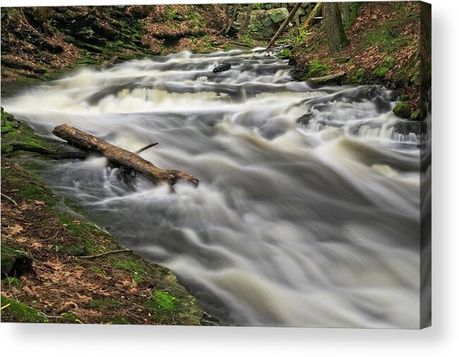 Waterfall Acrylic Print featuring the photograph Down The Throat by Allan Van Gasbeck
