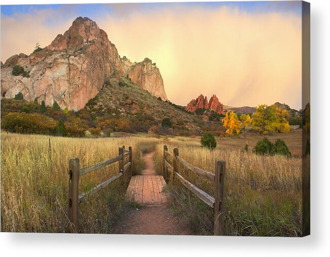 Fall Acrylic Print featuring the photograph Down This Path by Tim Reaves