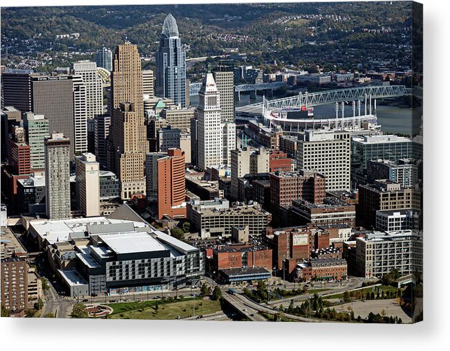 Cincinnati Acrylic Print featuring the photograph Downtown Cincinnati by Mountain Dreams
