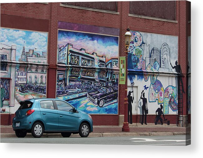 Photograph Acrylic Print featuring the photograph Downtown Winston Salem Series I by Suzanne Gaff