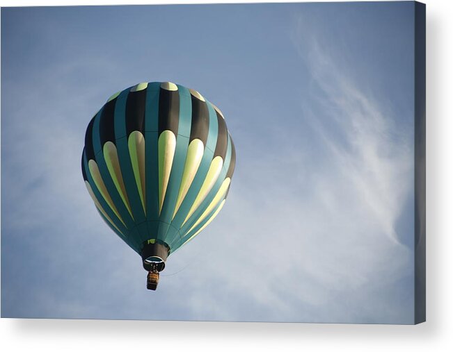 Albuquerque International Balloon Fiesta Acrylic Print featuring the digital art Dragon Cloud With Balloon by Gary Baird