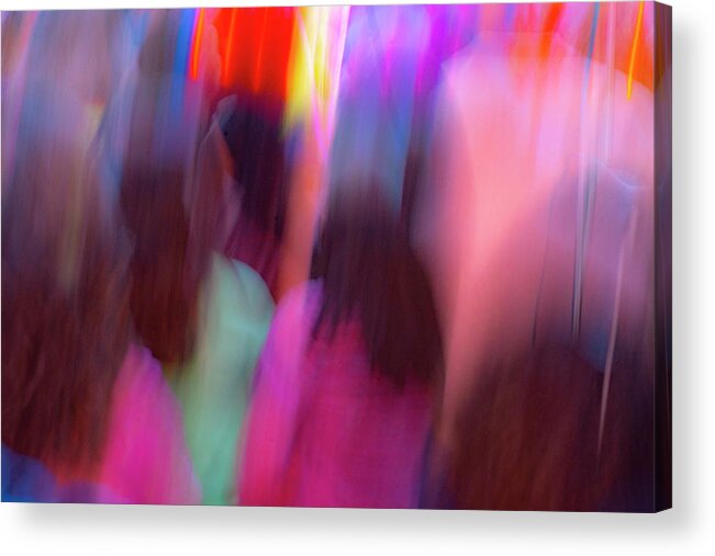 Abstract Acrylic Print featuring the photograph Dragon Lights 1 by Rick Mosher