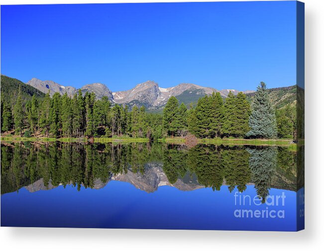 Colorado Acrylic Print featuring the photograph Dreamy reflex at Sprague Lake by Chon Kit Leong