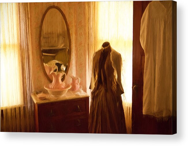 White Acrylic Print featuring the photograph Dressing room by Jonas Wingfield