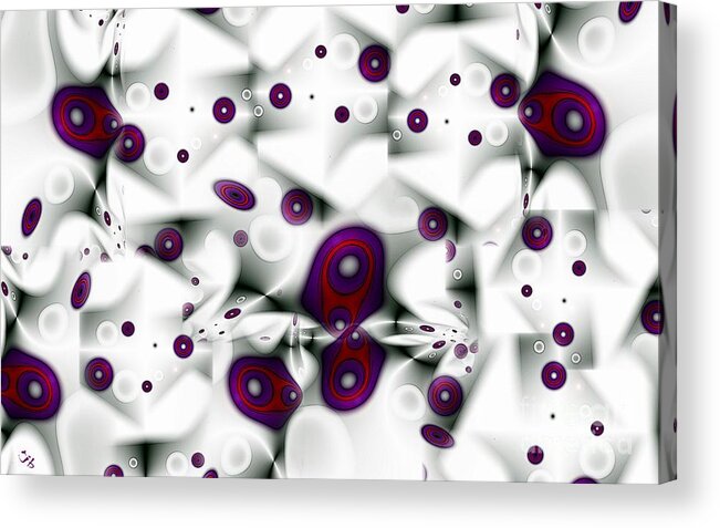 Abstrasct Acrylic Print featuring the digital art Droplets by Ronald Bissett
