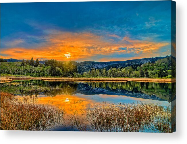 Dry Lagoon Acrylic Print featuring the photograph Dry Lagoon Spring Morning by Greg Nyquist