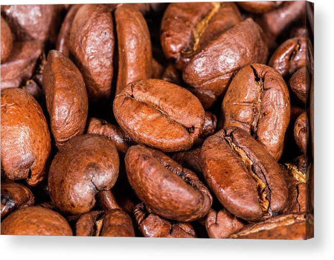 Starbucks Acrylic Print featuring the photograph Dry Roasted Coffee Beans by SR Green